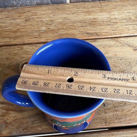 Collegiate Florida Gators Ceramic Coffee Mug Cup Blue Orange Flames - Picture 8 of 8